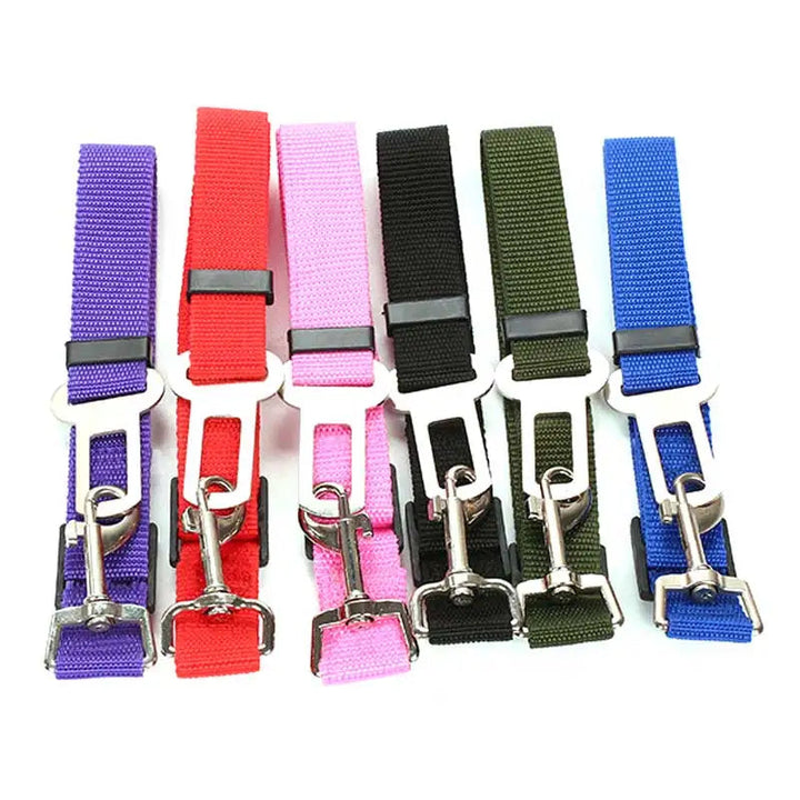 Adjustable Leather Pet Car Seat Belt