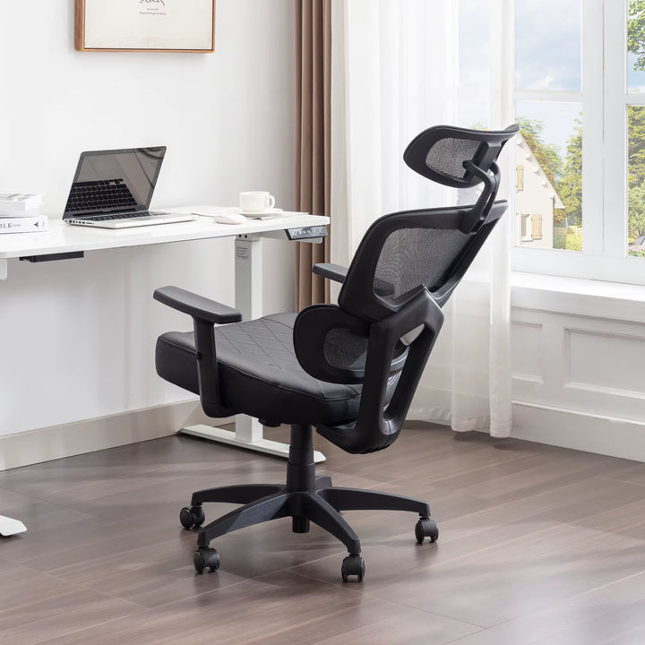 Ergonomic Mesh Office Chair with Adjustable Headrest & Lumbar Support