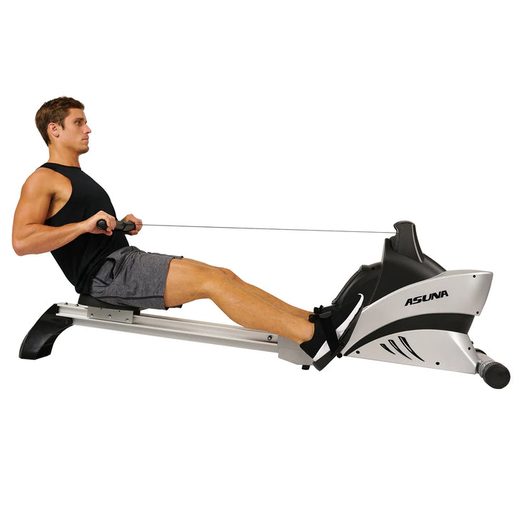 Full-Body Folding Cardio Rowing Machine w/ Heart Rate Monitor