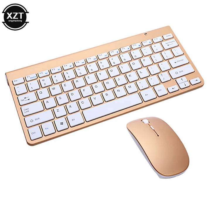 Wireless Keyboard Mouse Set 2.4G USB Mini Multimedia Keyboard Mouse Combo for Notebook Laptop Mac Desktop PC TV Office Supplies