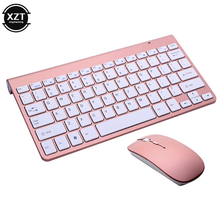 Wireless Keyboard Mouse Set 2.4G USB Mini Multimedia Keyboard Mouse Combo for Notebook Laptop Mac Desktop PC TV Office Supplies