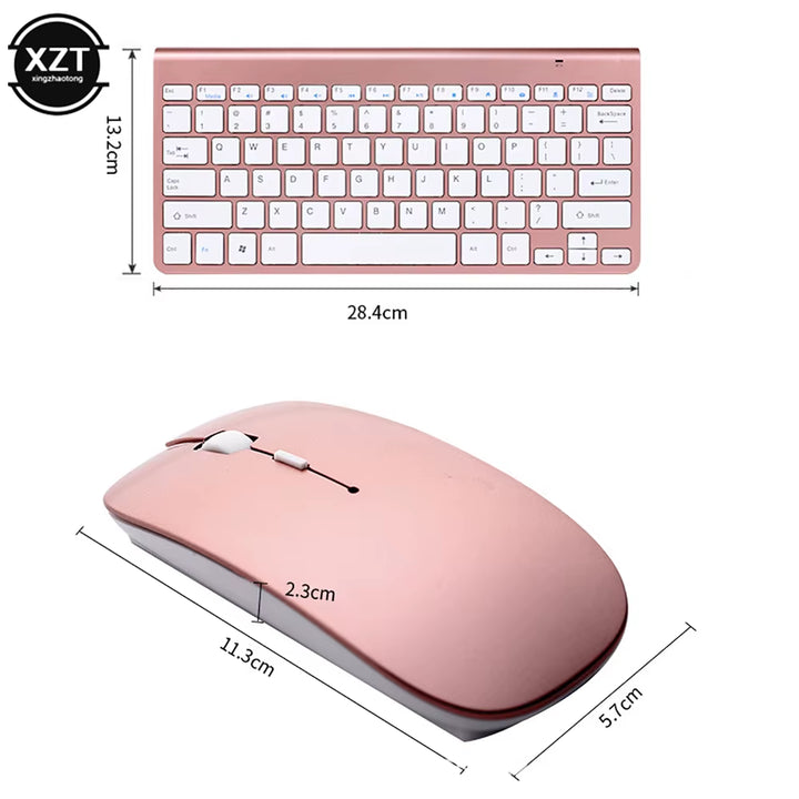 Wireless Keyboard Mouse Set 2.4G USB Mini Multimedia Keyboard Mouse Combo for Notebook Laptop Mac Desktop PC TV Office Supplies