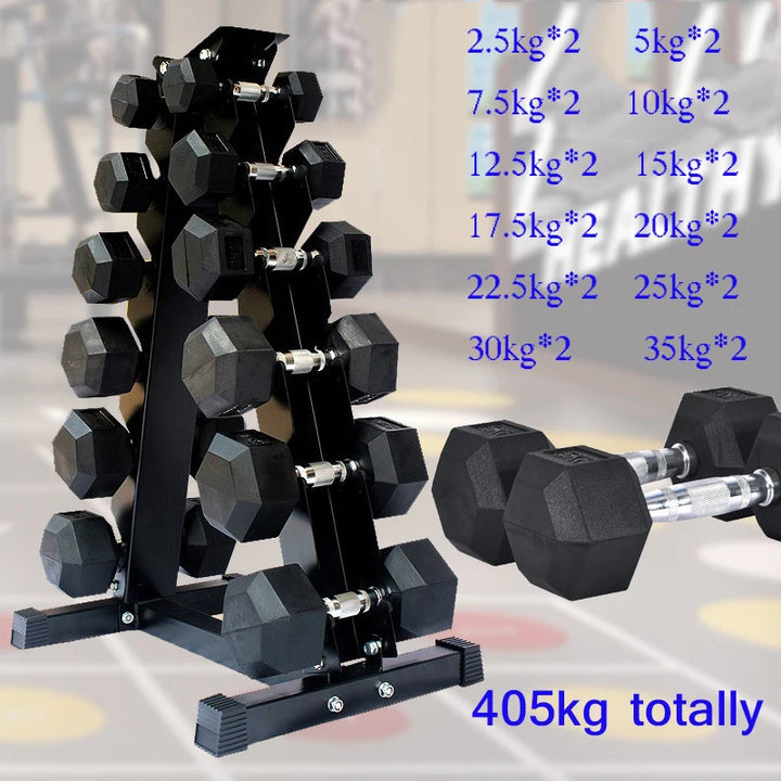 Adjustable 3-in-1 Dumbbell & Barbell Set